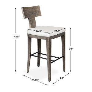   Modern European furniture - Mahogany T-Shaped Outdoor Bar Stool  - www.oroa.com | Oroa.com