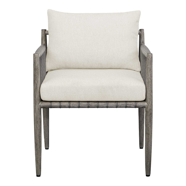 Modern European furniture - Gray Mahogany Outdoor Dining Chair - www.oroa.com