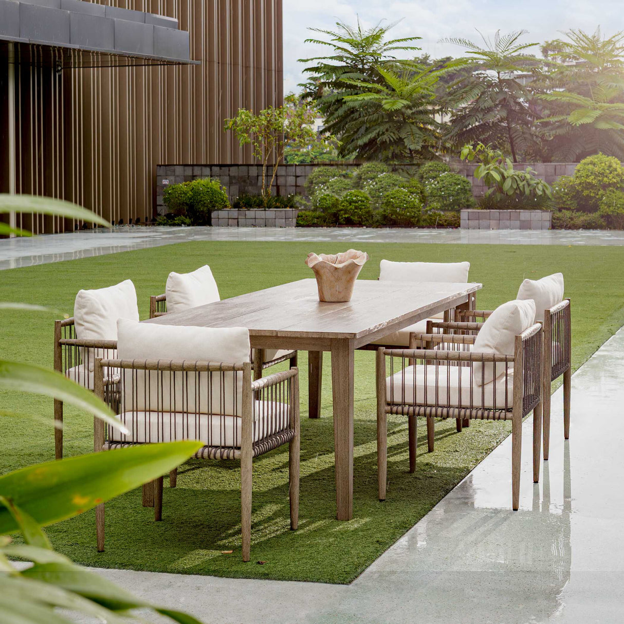   Modern European furniture - Gray Mahogany Outdoor Dining Chair - www.oroa.com | Oroa.com