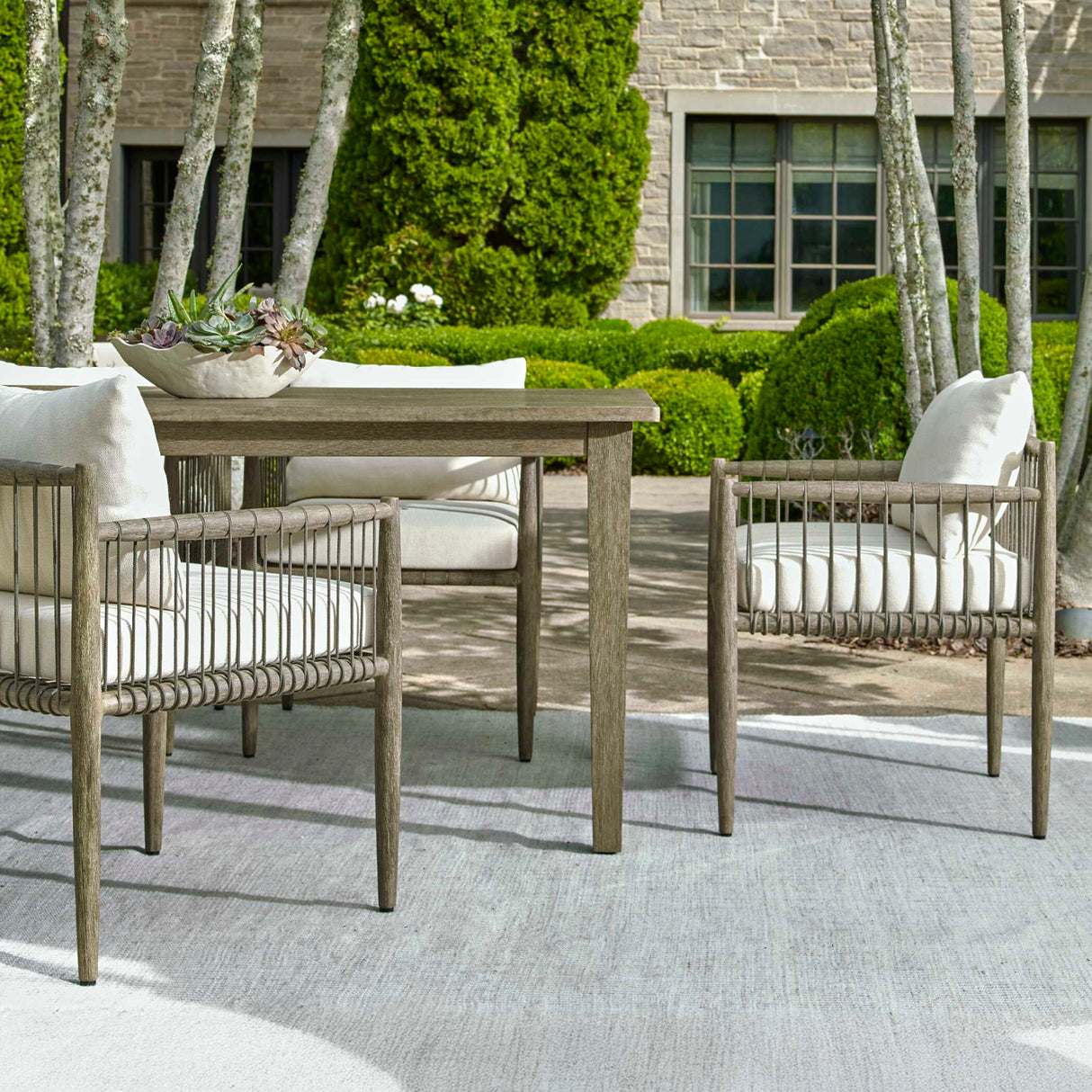  Modern European furniture - Gray Mahogany Outdoor Dining Chair - www.oroa.com | Oroa.com