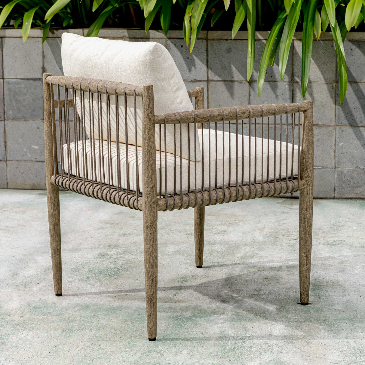   Modern European furniture - Gray Mahogany Outdoor Dining Chair - www.oroa.com | Oroa.com
