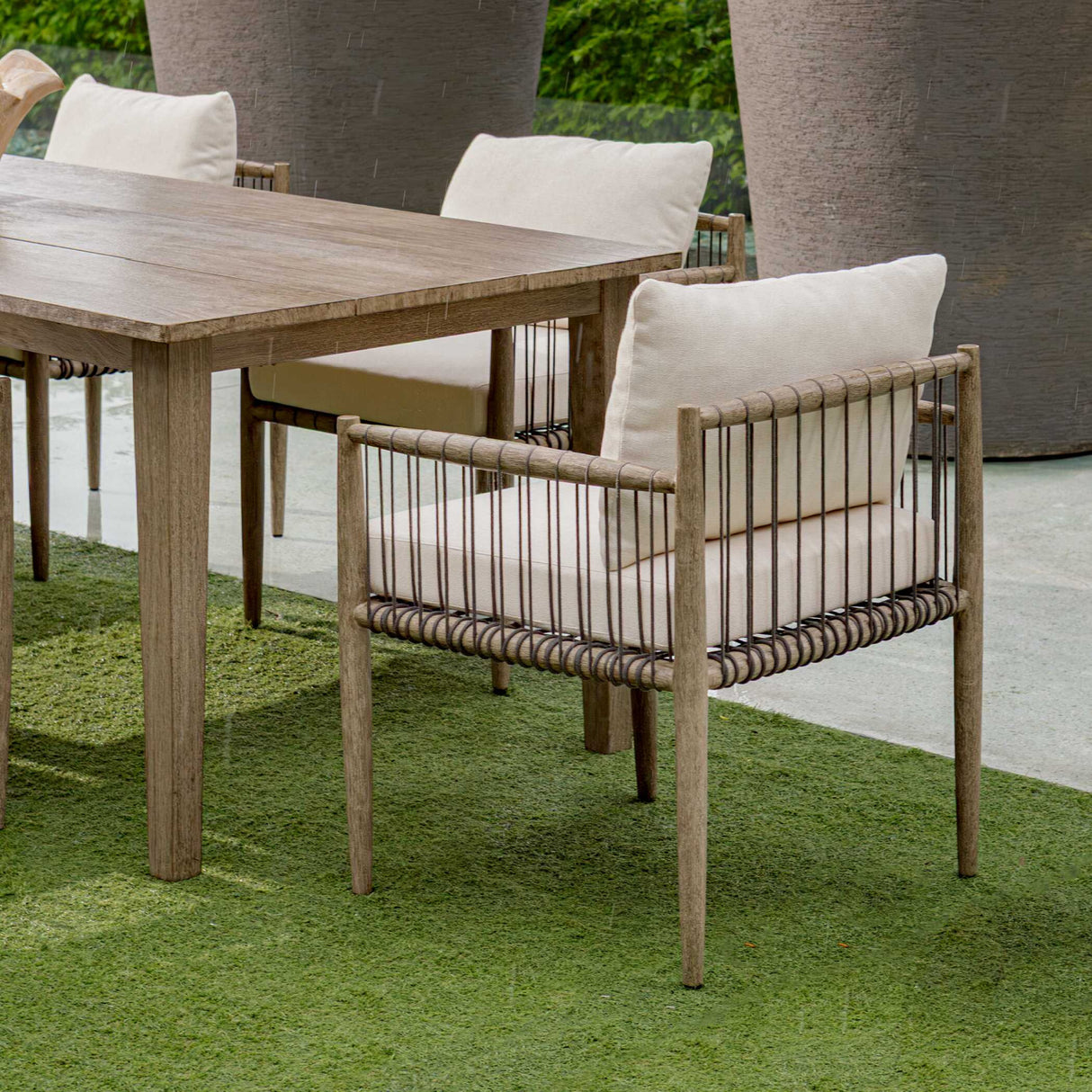   Modern European furniture - Gray Mahogany Outdoor Dining Chair - www.oroa.com | Oroa.com