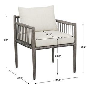   Modern European furniture - Gray Mahogany Outdoor Dining Chair - www.oroa.com | Oroa.com