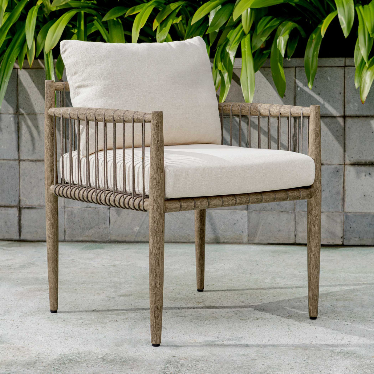   Modern European furniture - Gray Mahogany Outdoor Dining Chair - www.oroa.com | Oroa.com