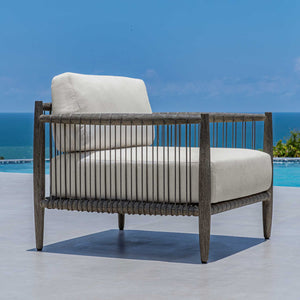   Modern European furniture - Gray Mahogany Outdoor Lounge Chair - www.oroa.com | Oroa.com