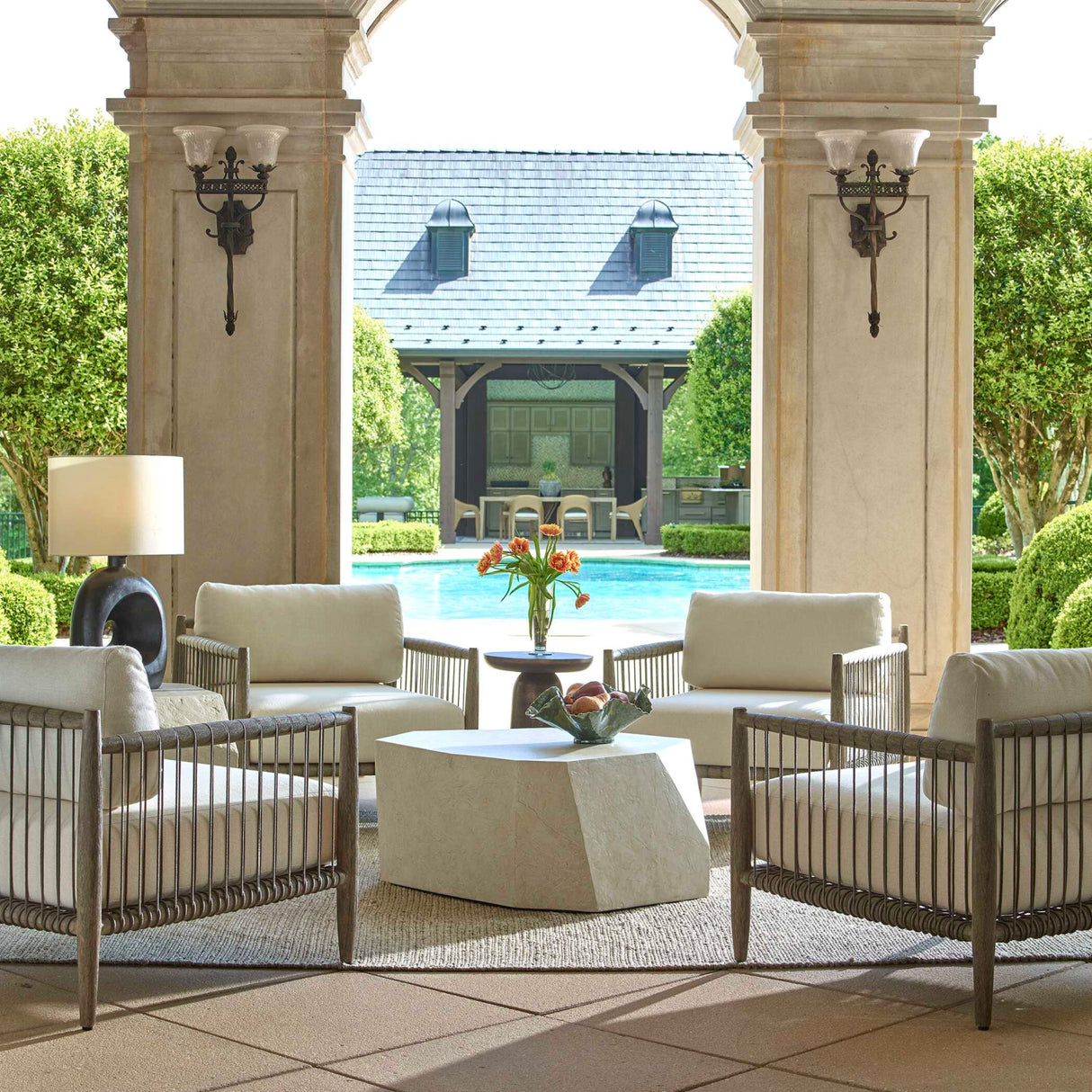   Modern European furniture - Gray Mahogany Outdoor Lounge Chair - www.oroa.com | Oroa.com