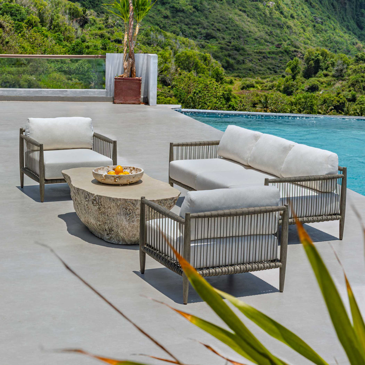   Modern European furniture - Gray Mahogany Outdoor Lounge Chair - www.oroa.com | Oroa.com
