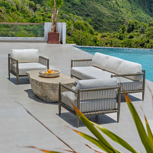   Modern European furniture - Gray Mahogany Outdoor Lounge Chair - www.oroa.com | Oroa.com