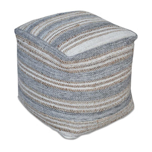   Modern European furniture - Gray & Cream Fabric Ottoman - www.oroa.com | Oroa.com