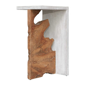   Two-Toned Teak Accent Table | Oroa.com