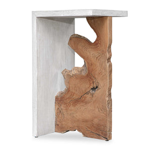   Two-Toned Teak Accent Table | Oroa.com
