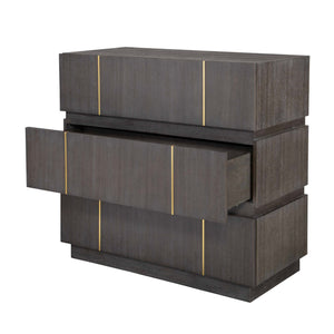   Modern European furniture - Dark Acacia 3-Drawer Chest - www.oroa.com | Oroa.com
