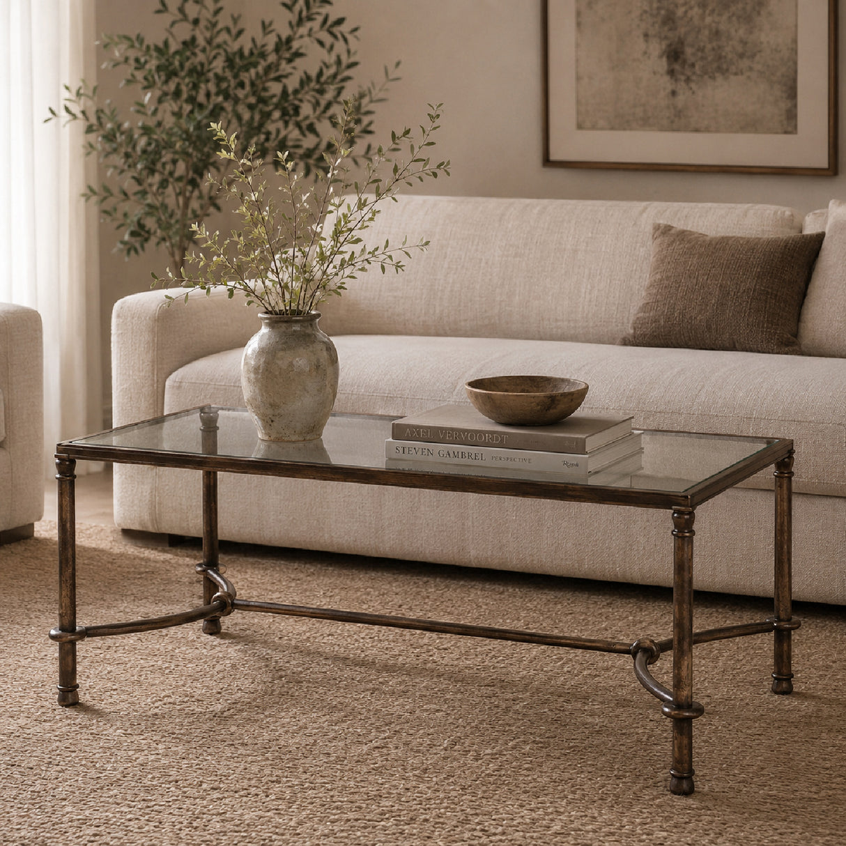   Bronze Framed Coffee Table | Oroa.com