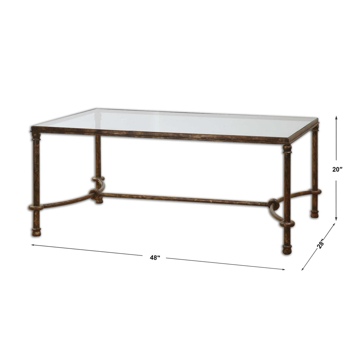   Bronze Framed Coffee Table | Oroa.com