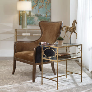   Modern European furniture - Gold Framed Side Table - www.oroa.com | Oroa.com