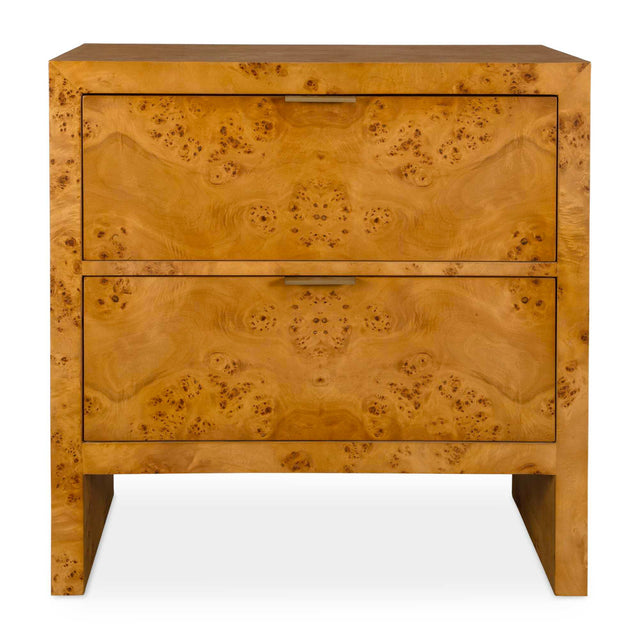 Modern European furniture - 2-Drawer Burl Accent Chest - www.oroa.com