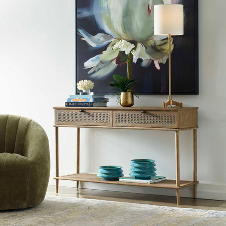   Modern European furniture - 2 -Drawer Cane Console Table - www.oroa.com | Oroa.com