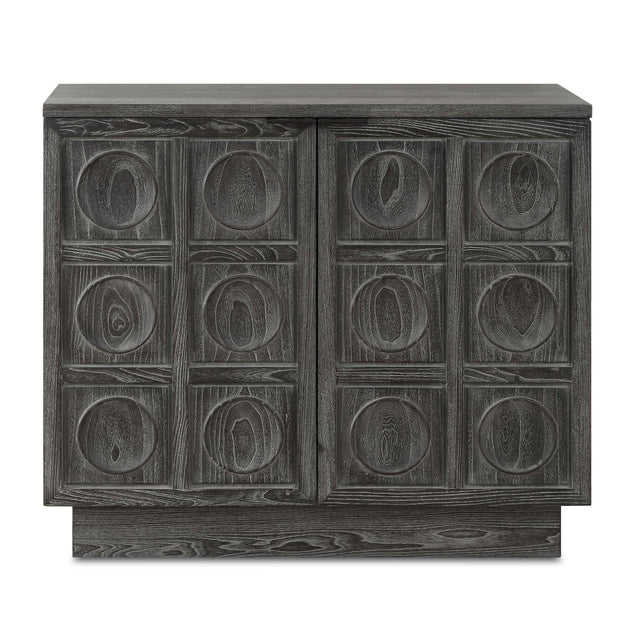 Modern European furniture - Circle Carved Elm 2-Door Cabinet - www.oroa.com