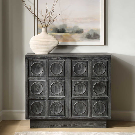   Modern European furniture - Circle Carved Elm 2-Door Cabinet - www.oroa.com | Oroa.com