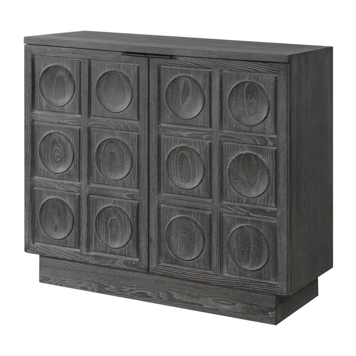   Modern European furniture - Circle Carved Elm 2-Door Cabinet - www.oroa.com | Oroa.com