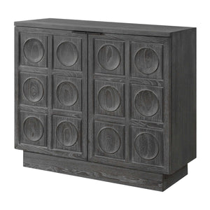   Modern European furniture - Circle Carved Elm 2-Door Cabinet - www.oroa.com | Oroa.com
