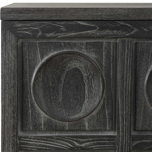   Modern European furniture - Circle Carved Elm 2-Door Cabinet - www.oroa.com | Oroa.com