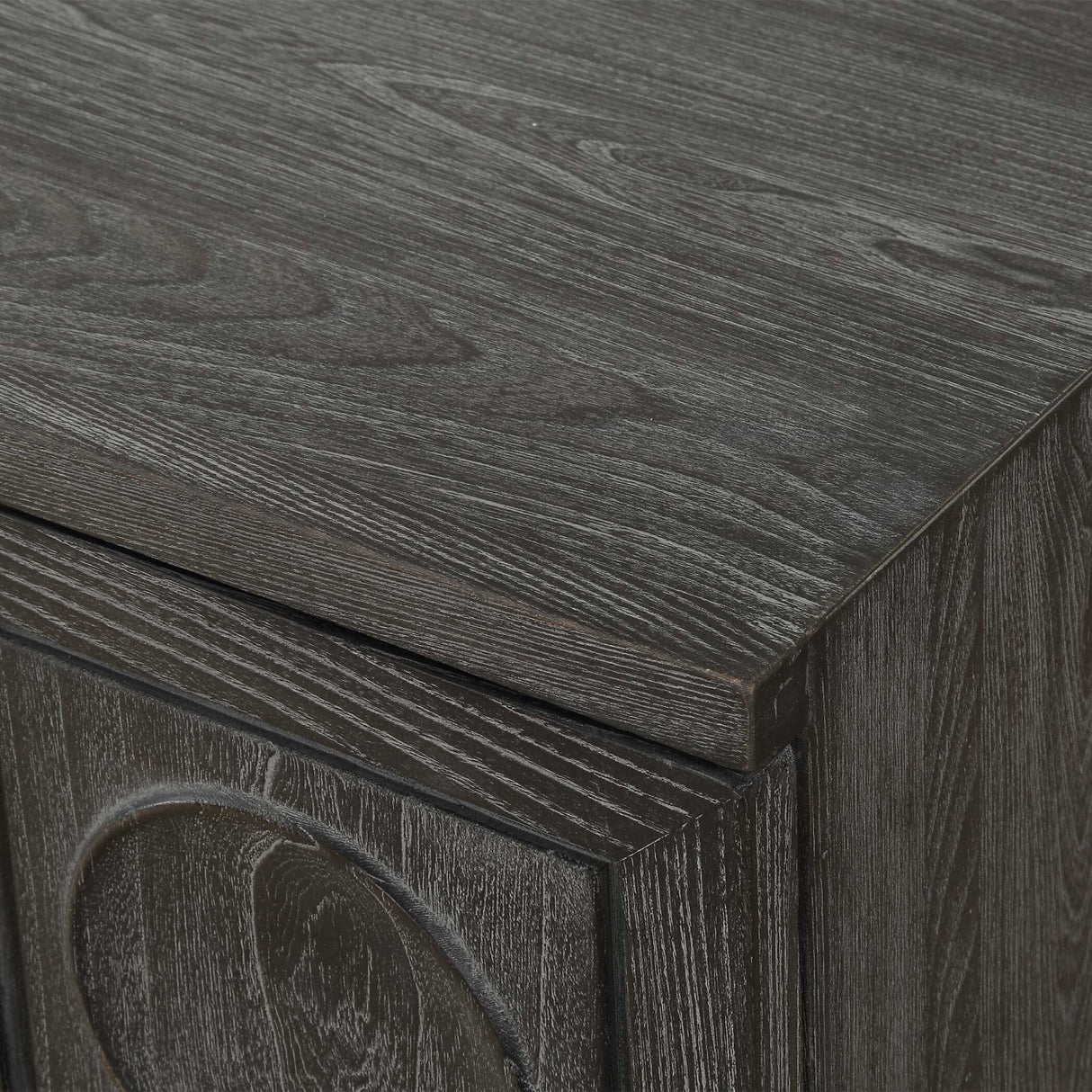   Modern European furniture - Circle Carved Elm 2-Door Cabinet - www.oroa.com | Oroa.com