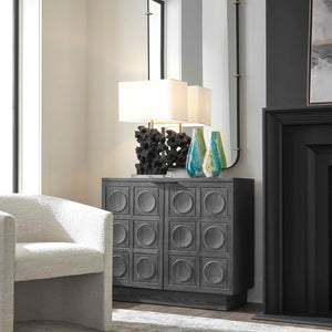  Modern European furniture - Circle Carved Elm 2-Door Cabinet - www.oroa.com | Oroa.com