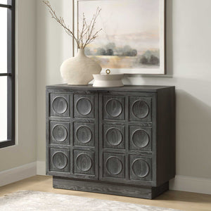   Modern European furniture - Circle Carved Elm 2-Door Cabinet - www.oroa.com | Oroa.com