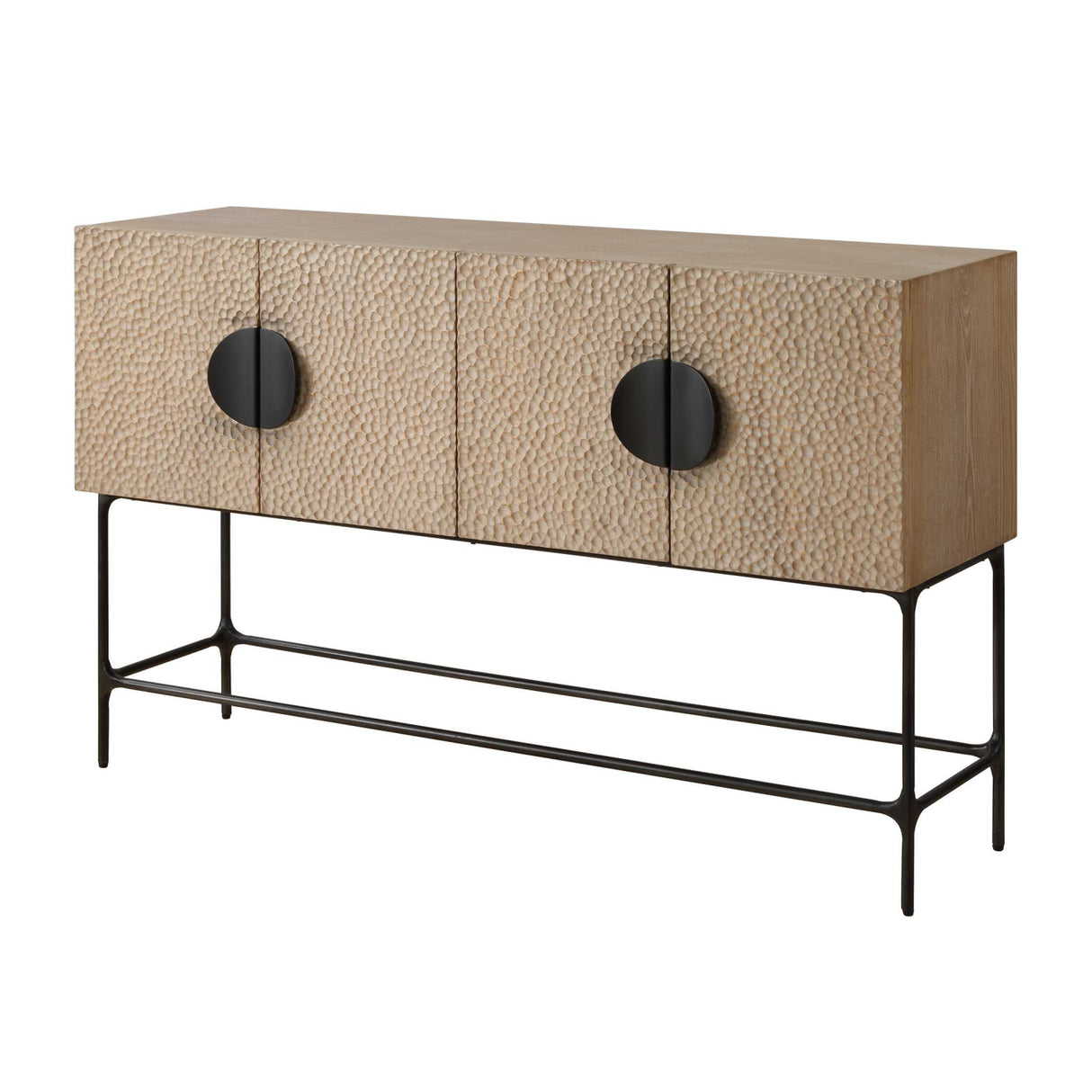   Modern European furniture - Elm Veneer 4-Door Cabinet - www.oroa.com | Oroa.com