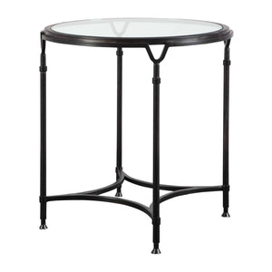   Black Steel Framed Side Table | Oroa.com