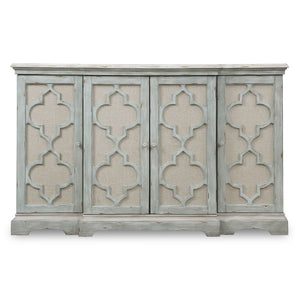   Modern European furniture - Gray Open-Carved 4-Door Cabinet - www.oroa.com | Oroa.com