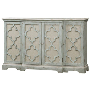   Modern European furniture - Gray Open-Carved 4-Door Cabinet - www.oroa.com | Oroa.com