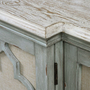   Modern European furniture - Gray Open-Carved 4-Door Cabinet - www.oroa.com | Oroa.com