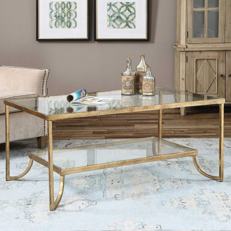   Modern European furniture - Gold Framed Coffee Table - www.oroa.com | Oroa.com