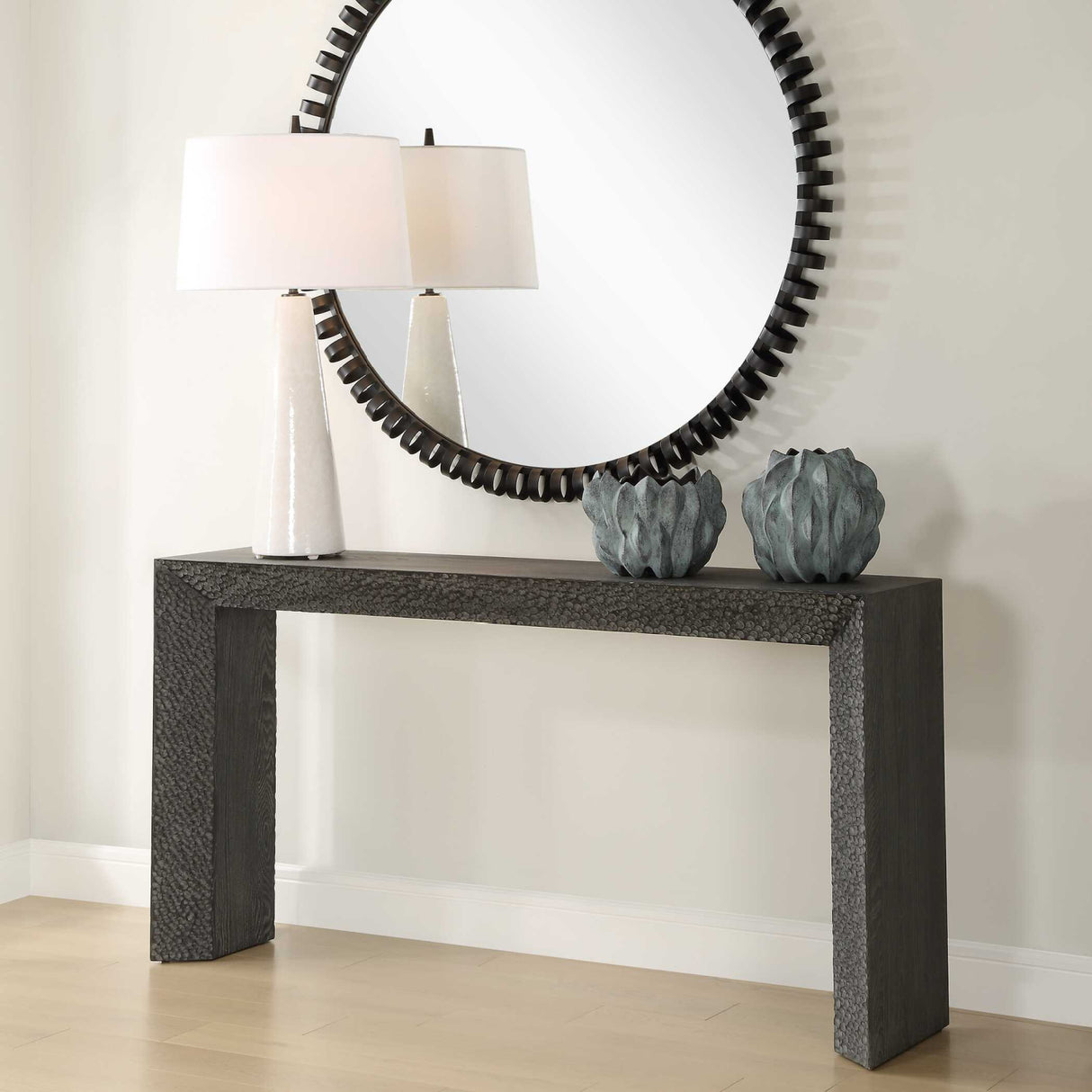   Chiseled Black Elm Console Table | Oroa.com