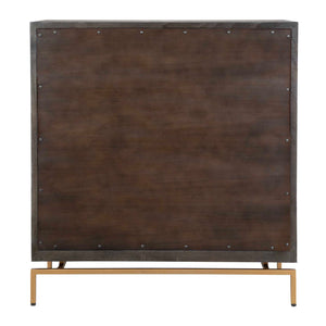   Black Mindi Faceted 2-Door Cabinet | Oroa.com