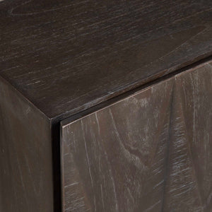   Black Mindi Faceted 2-Door Cabinet | Oroa.com