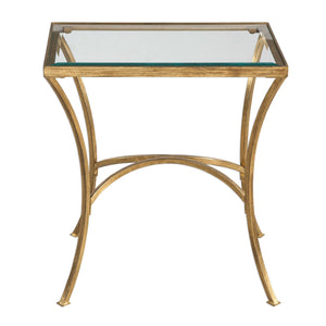   Modern European furniture - Gold Framed Glass End Table - www.oroa.com | Oroa.com