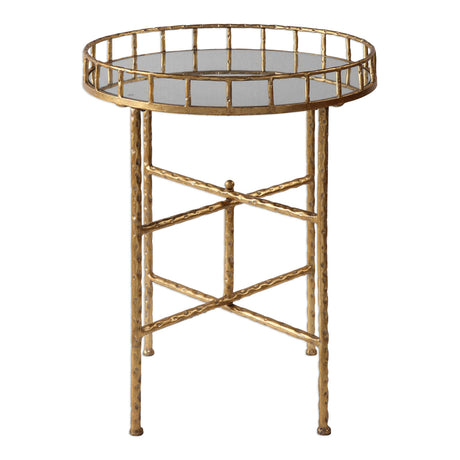   Modern European furniture - Gold Framed Mirror Accent Table - www.oroa.com | Oroa.com