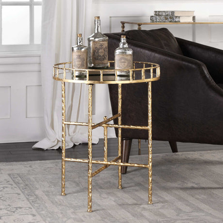   Modern European furniture - Gold Framed Mirror Accent Table - www.oroa.com | Oroa.com