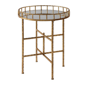   Modern European furniture - Gold Framed Mirror Accent Table - www.oroa.com | Oroa.com