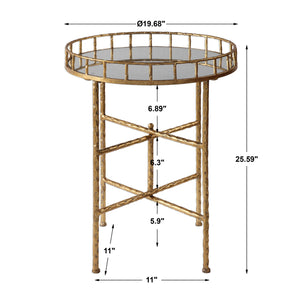   Modern European furniture - Gold Framed Mirror Accent Table - www.oroa.com | Oroa.com