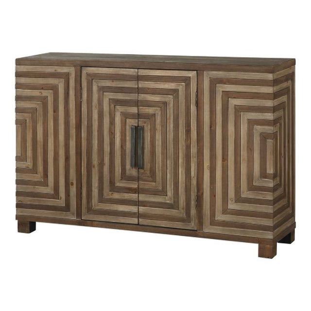 Modern European furniture - Fir Wood Parquet Console Cabinet - www.oroa.com