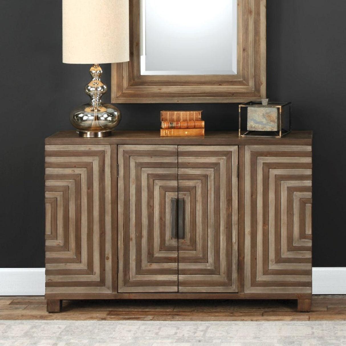  Modern European furniture - Fir Wood Parquet Console Cabinet - www.oroa.com | Oroa.com