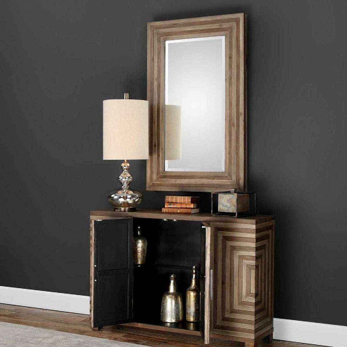   Modern European furniture - Fir Wood Parquet Console Cabinet - www.oroa.com | Oroa.com