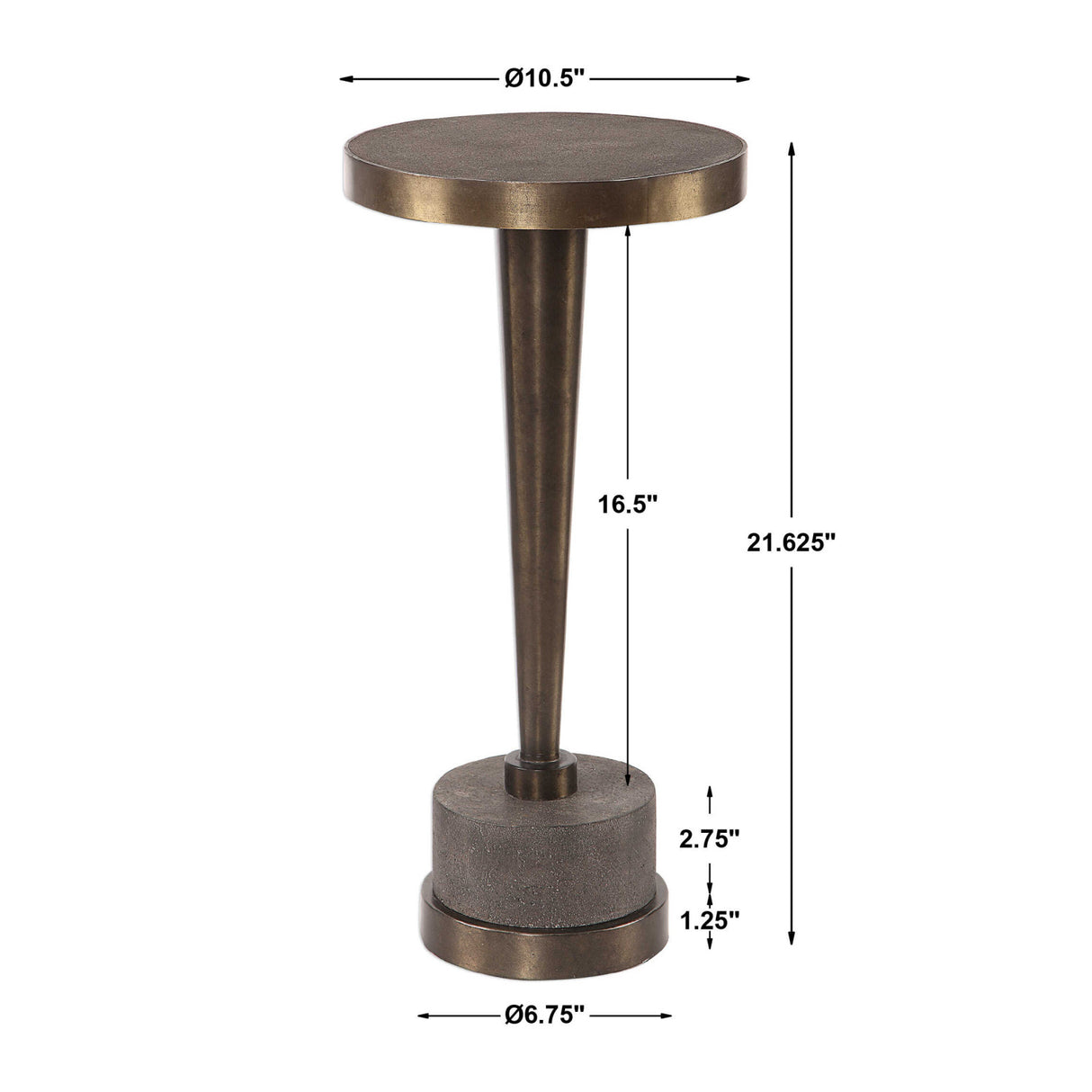   Bronze Pedestal Drink Table | Oroa.com
