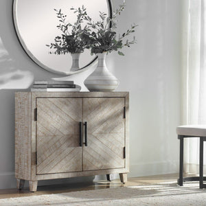   Modern European furniture - Whitewashed Fir Wood 2-Door Cabinet - www.oroa.com | Oroa.com