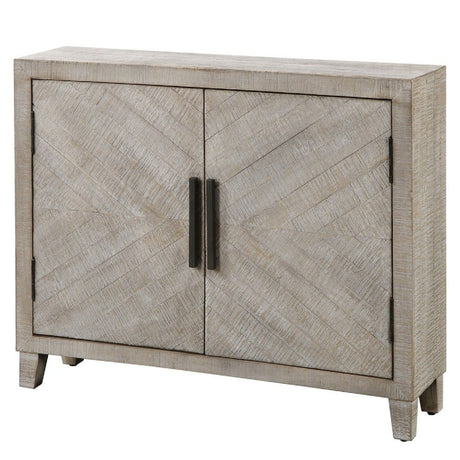   Modern European furniture - Whitewashed Fir Wood 2-Door Cabinet - www.oroa.com | Oroa.com