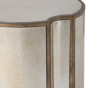   Antique Mirror Quatrefoil Accent Table | Oroa.com